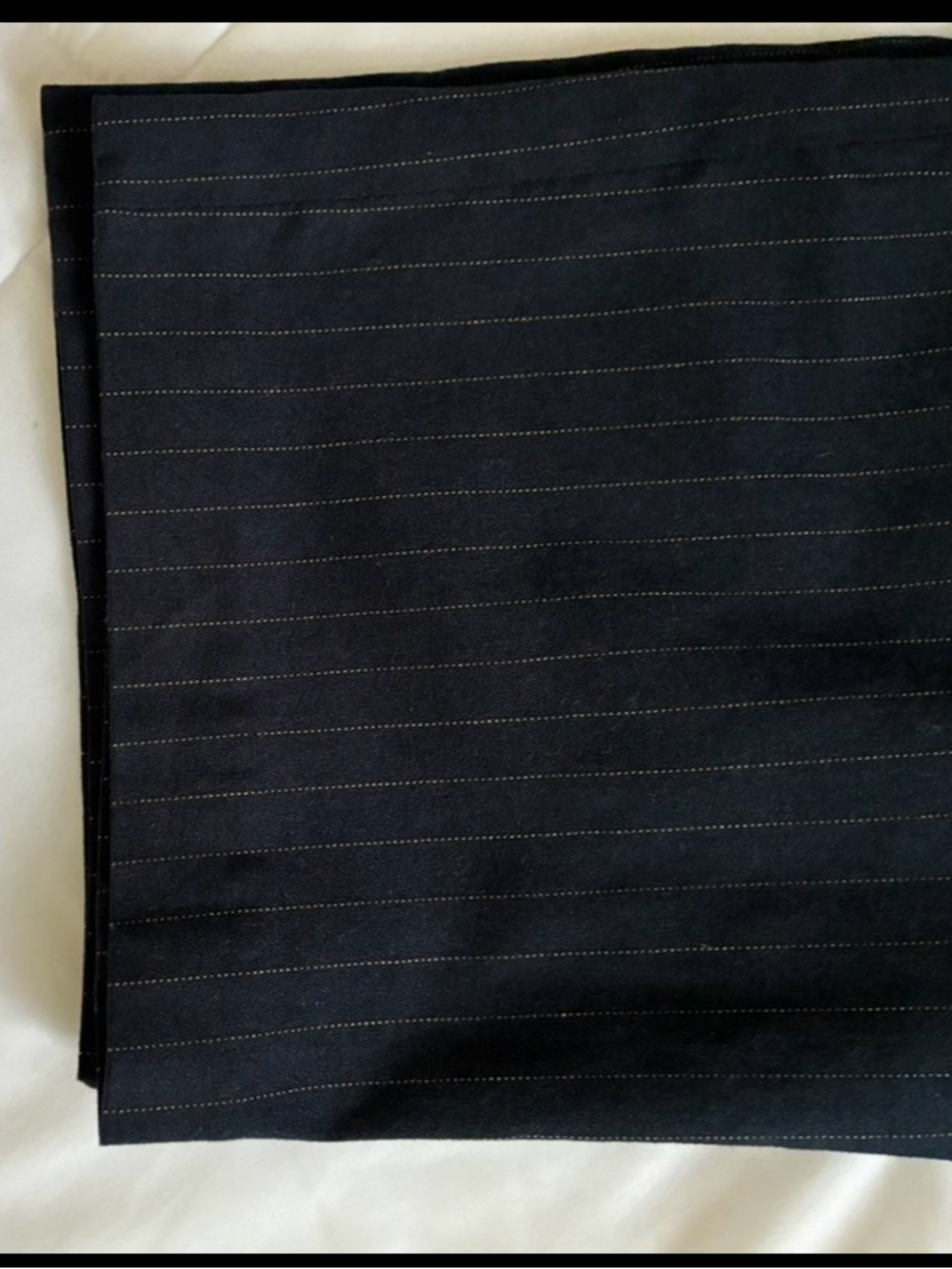 Black Pinstripe Fabric Panel